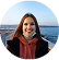 front view smiley woman seaside 1